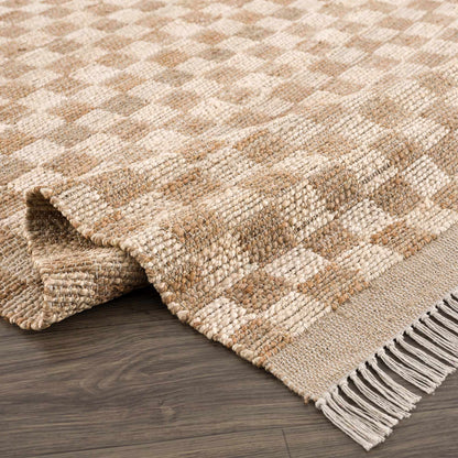 Ionut Checkered Jute Area Rug.