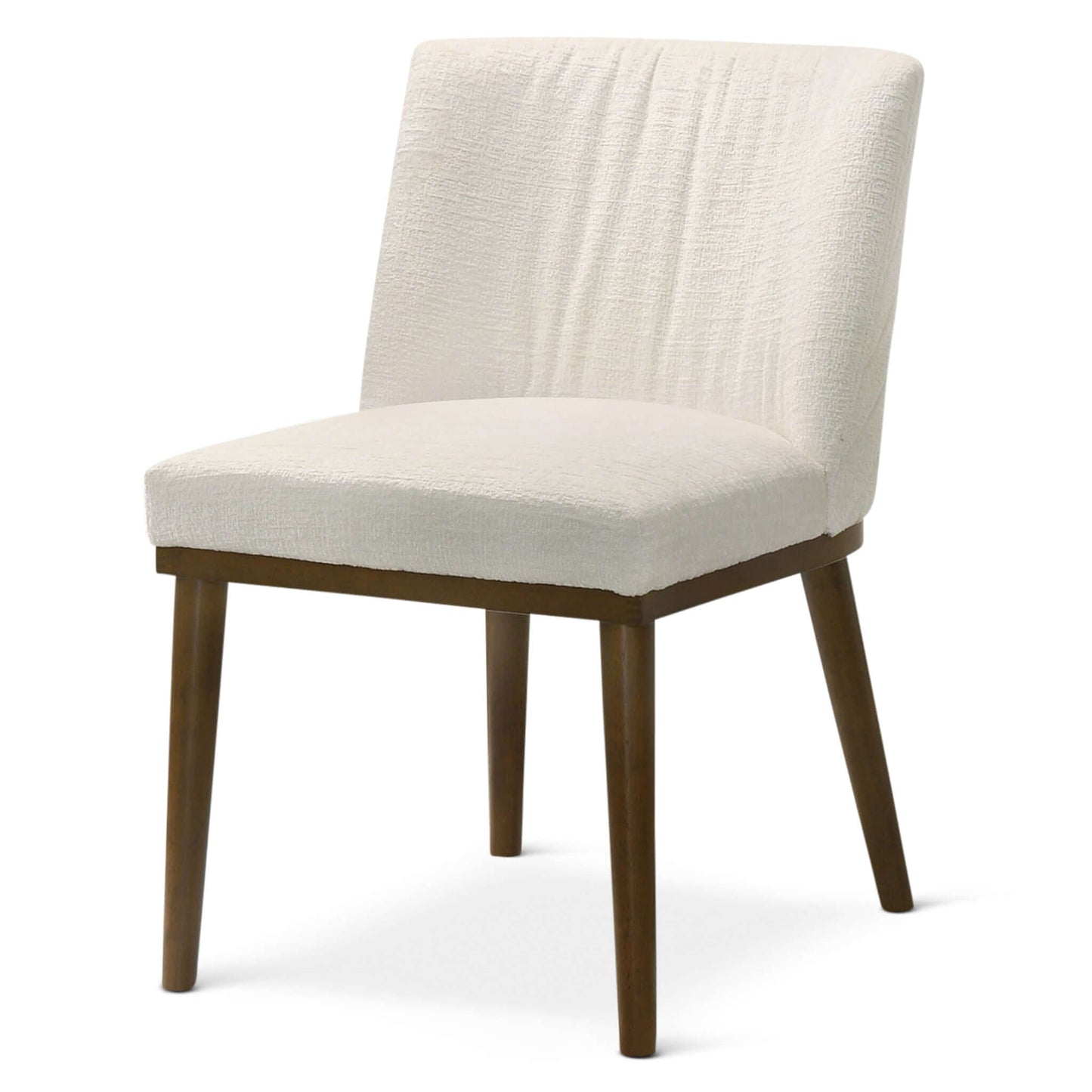 ashcroftfurniture.com Dublın Mid-Century Modern Upholstered White Fabric Dining Chair (Set of 2)