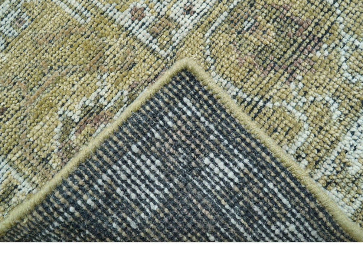 Dune Earthy Neutral Custom Made Camel Turkish Hand Knotted Wool Rug.