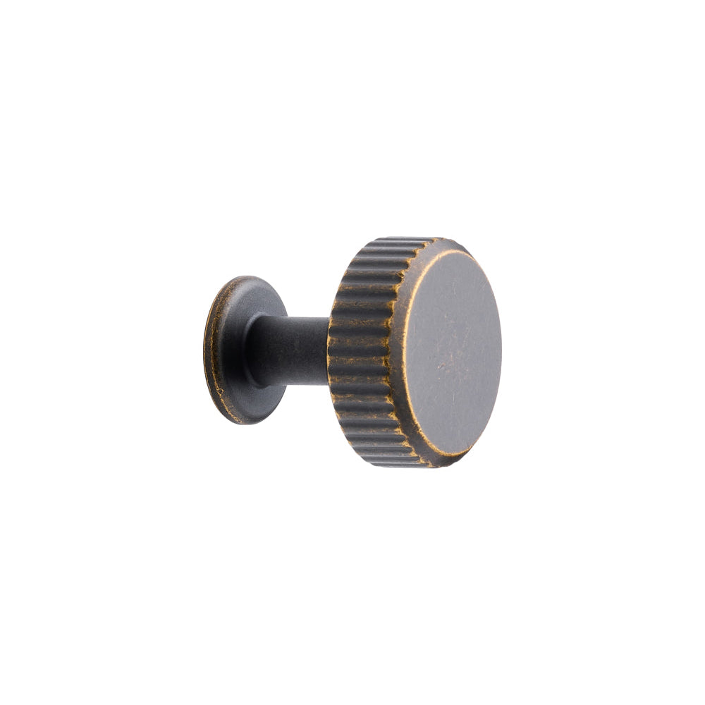 Dark Rubbed Bronze "Villa" Fluted Cabinet Knobs and Pulls