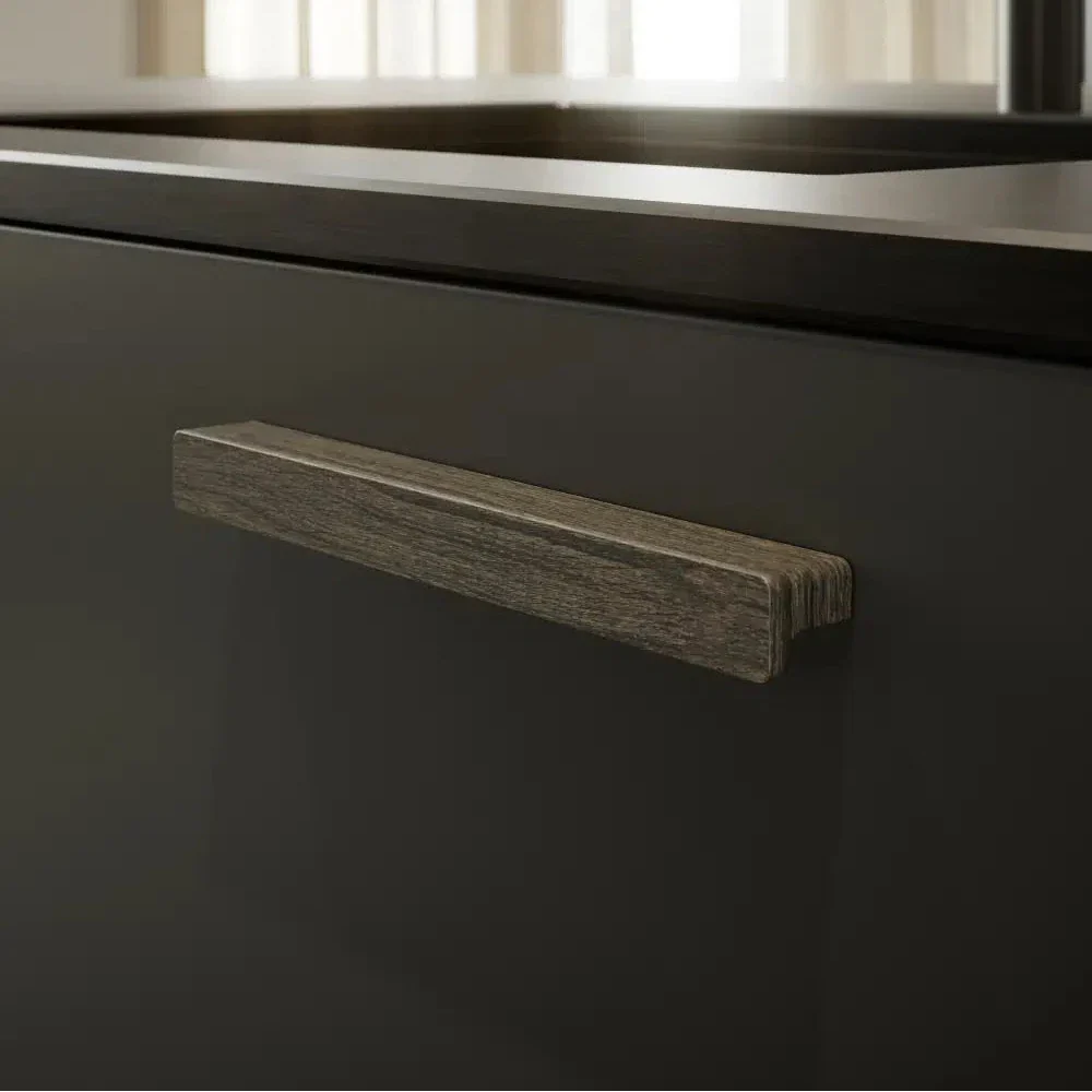 Dark Brown "Elan" Knob and Drawer Pulls.