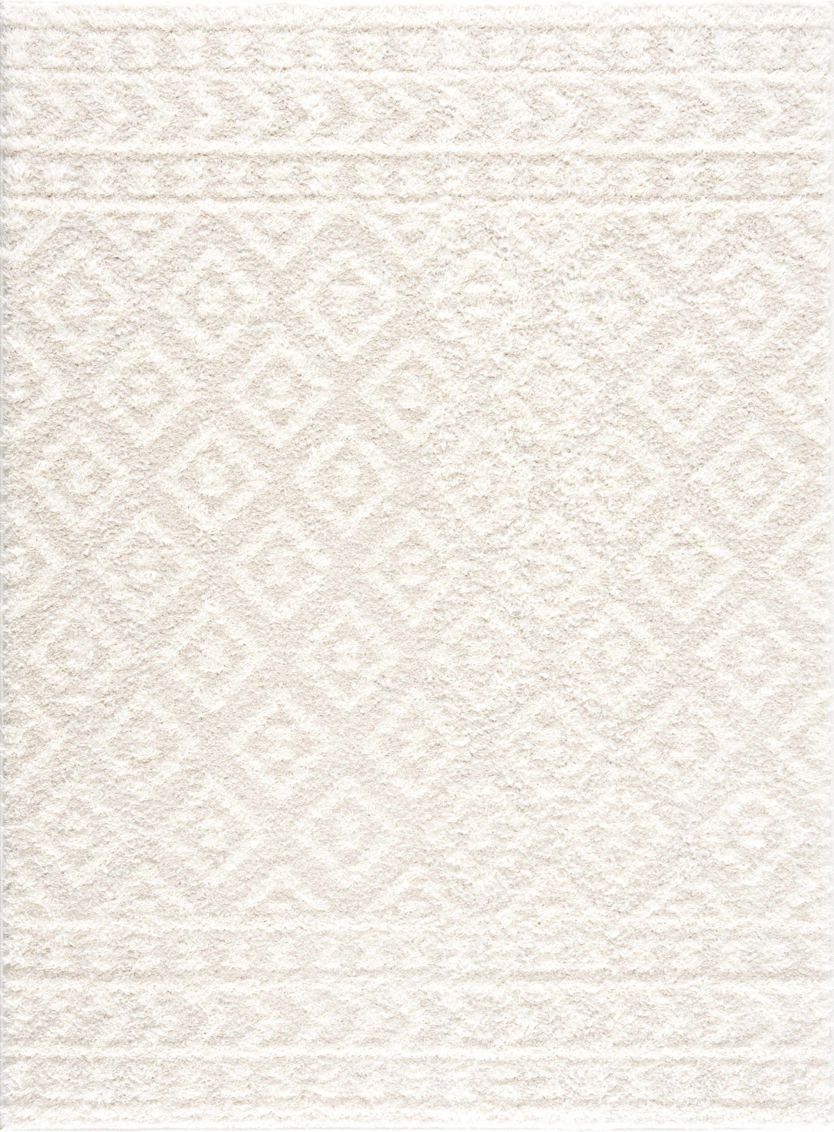 Eivin Cream Diamonds Plush Rug