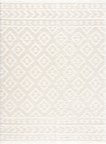 Eivin Cream Diamonds Plush Rug