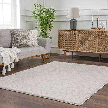Eivin Cream Diamonds Plush Rug