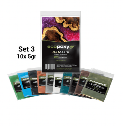 The Carpentry Shop Co. EcoPoxy Metallic Color Pigments Sets - Set 3 EcoPoxy Metallic Color Pigments Sets - Set 3