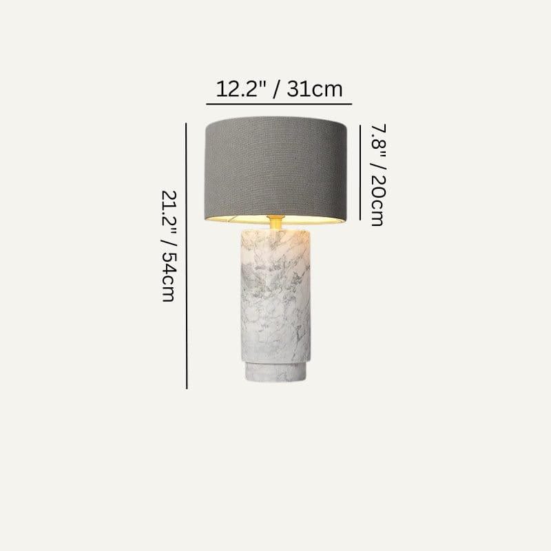 Residence Supply 12.2" x 21.2" / 31 x 54cm / 5W / Gray / Warm White 3000K Eikona Table Lamp
