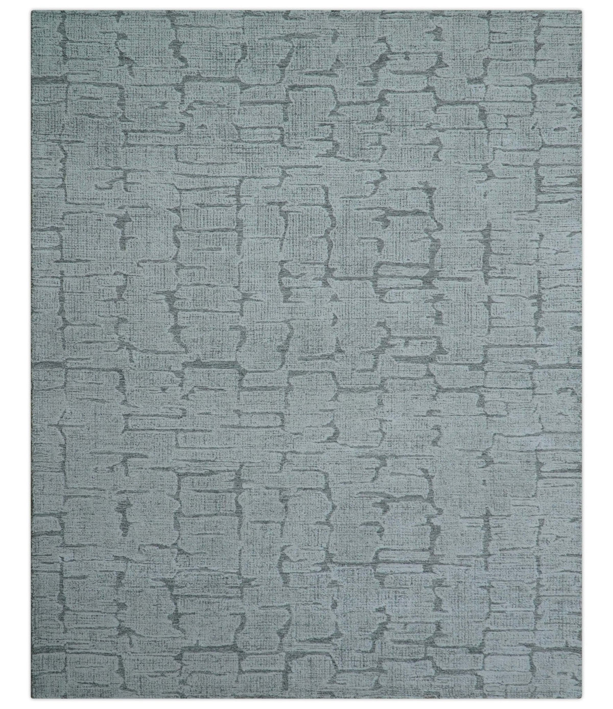 Ella Custom Made Contemporary Gray And Ivory Hand Tufted wool rug.