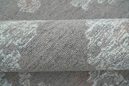Elvin Custom Made Traditional Oushak Gray Hand Tufted wool rug.
