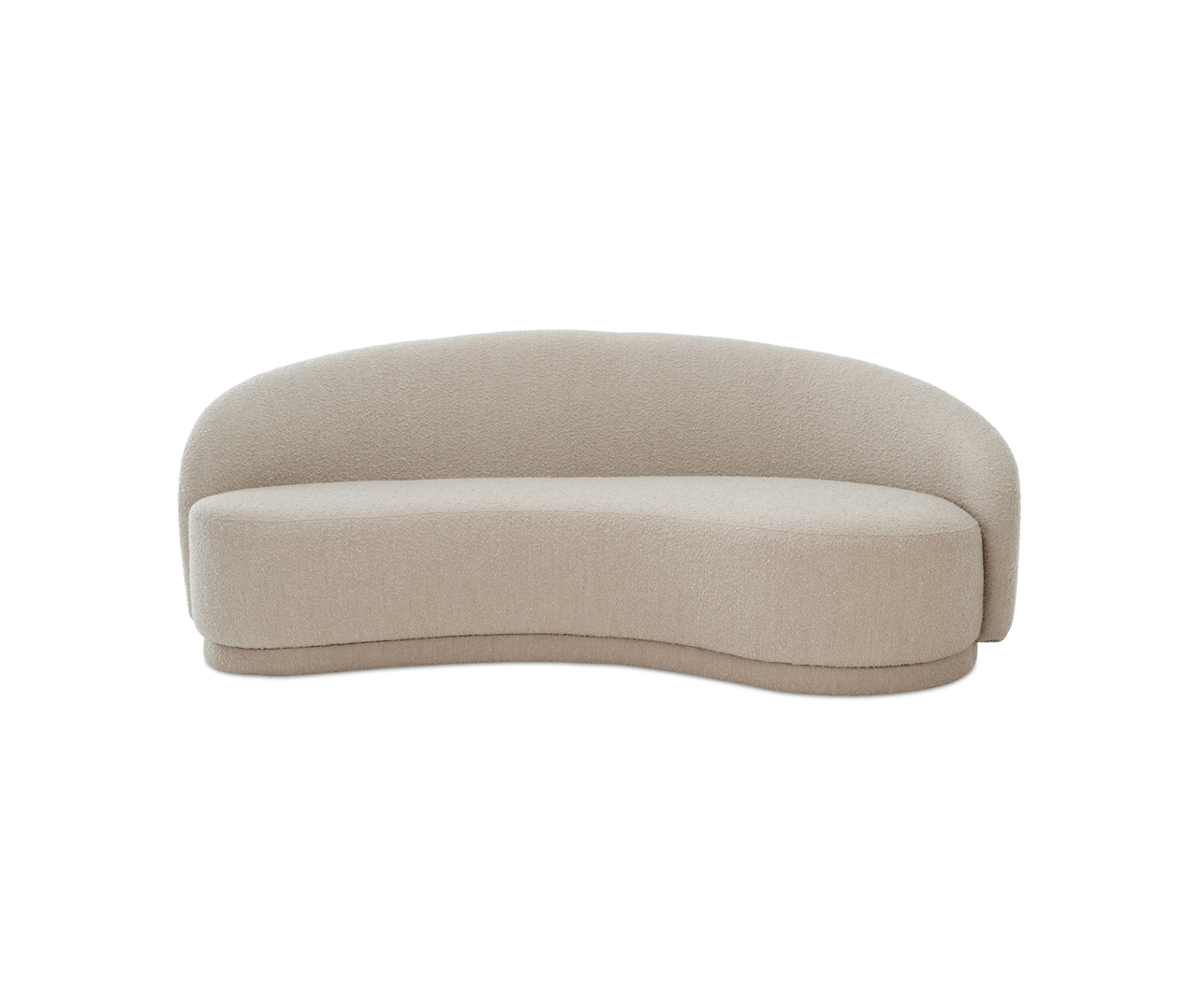 Moe's EXCELSIOR SOFA-SHIITAKE BEIGE Organic Bookshelf Slab with Glass Shelves