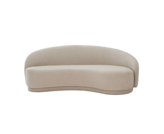 Moe's EXCELSIOR SOFA-SHIITAKE BEIGE Organic Bookshelf Slab with Glass Shelves