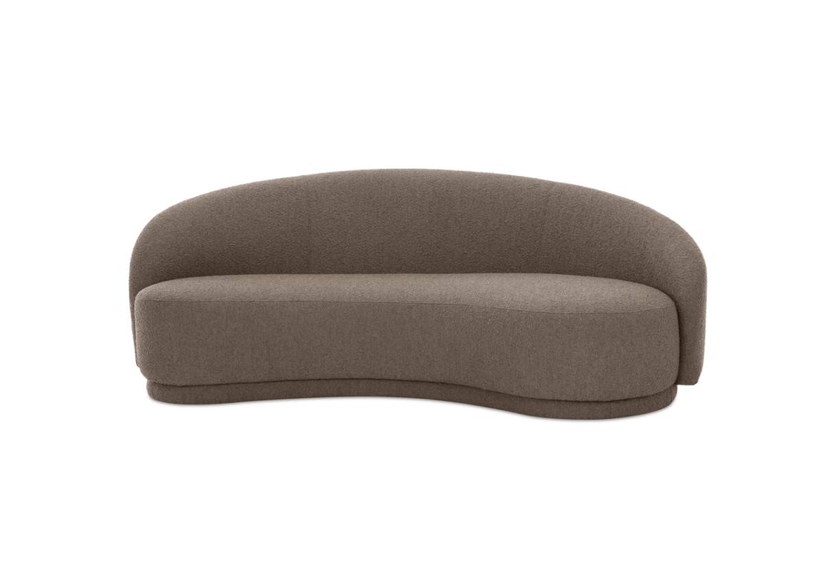 Moe's EXCELSIOR SOFA-WARM TAUPE Organic Bookshelf Slab with Glass Shelves