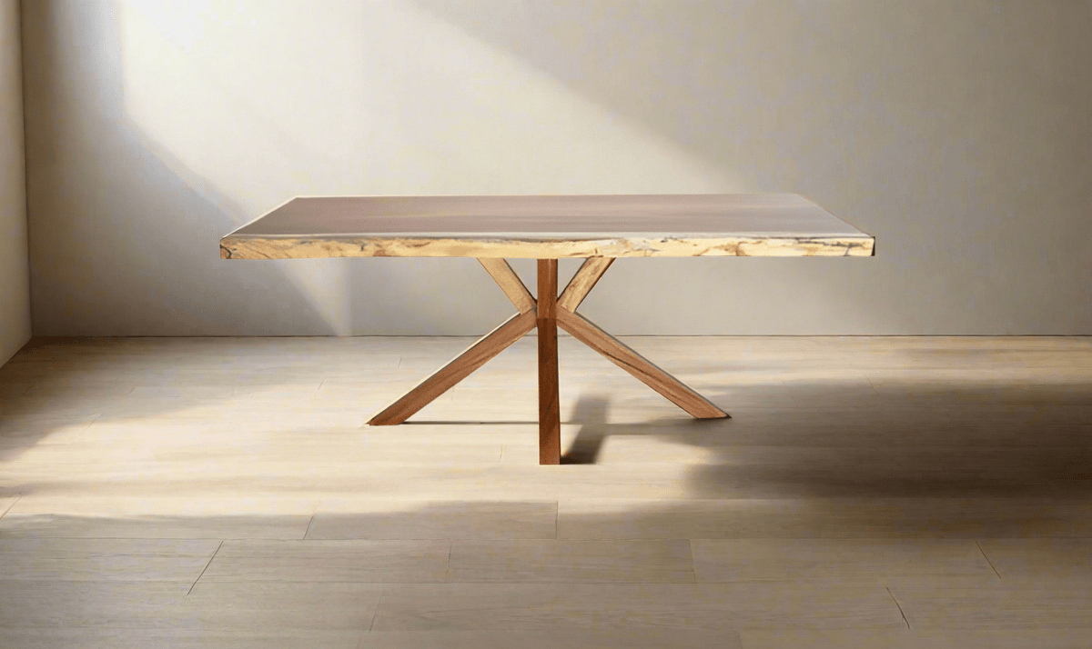 The Carpentry Shop Co. Exotic Wood Dining Table With Pedestal Base Exotic Solid Wood Dining Table High End Artisan Made