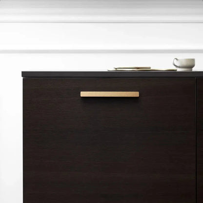 Brushed Brass "Elan" Knob and Drawer Pulls.