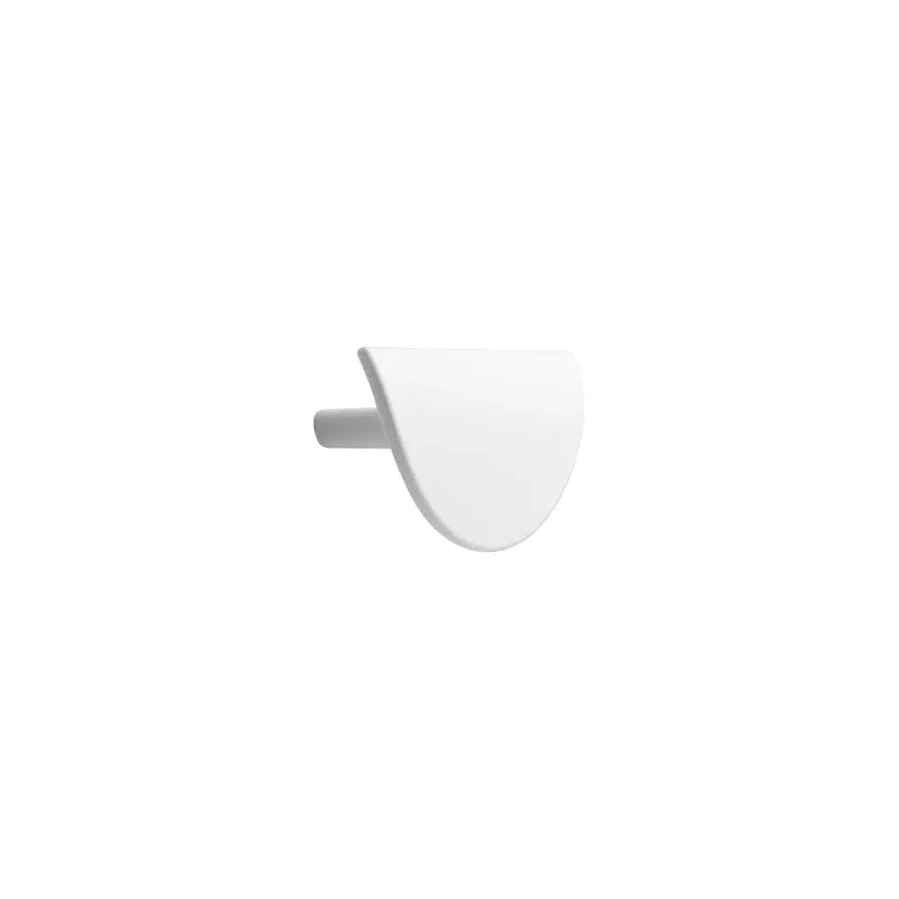 Semi-Circle "Horizon" White Drawer Pulls.