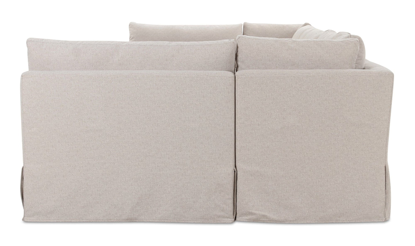 Moe's Home Collection Fable Slipcover Dining Banquette U-Shape Beige 154In Fable Slipcover Dining Banquette U-Shape Beige 154In