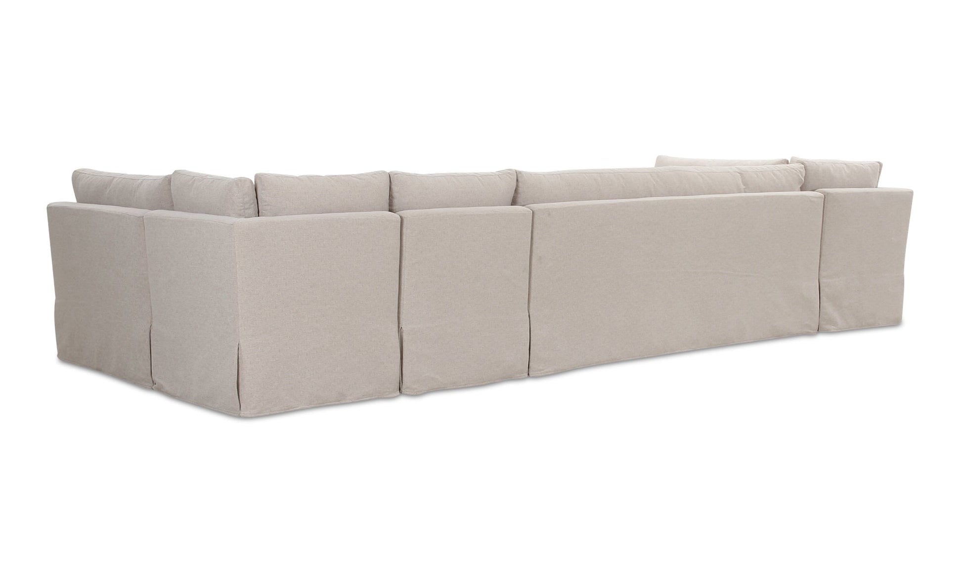 Moe's Home Collection Fable Slipcover Dining Banquette U-Shape Beige 154In Fable Slipcover Dining Banquette U-Shape Beige 154In