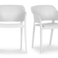 Moe's WHITE FARO OUTDOOR DINING CHAIR- SET OF TWO