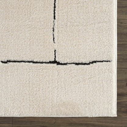 Koume Beige Maze Area Rug.