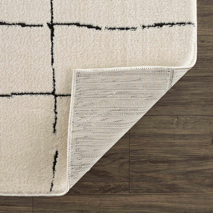 Koume Beige Maze Area Rug.