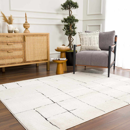 Koume Beige Maze Area Rug.