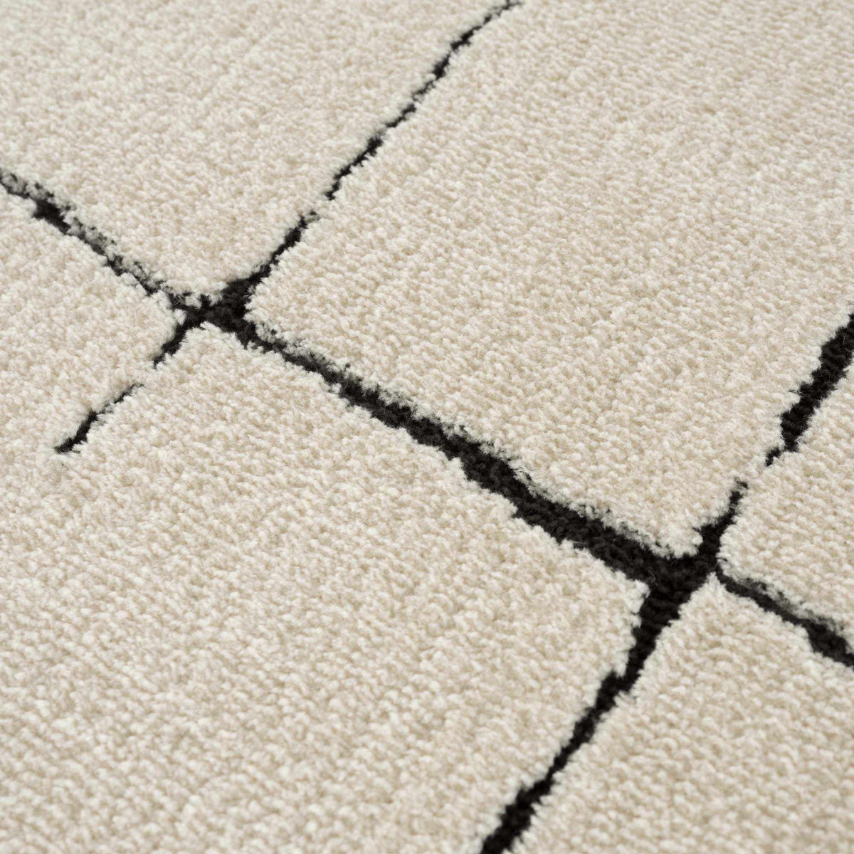 Koume Beige Maze Area Rug.