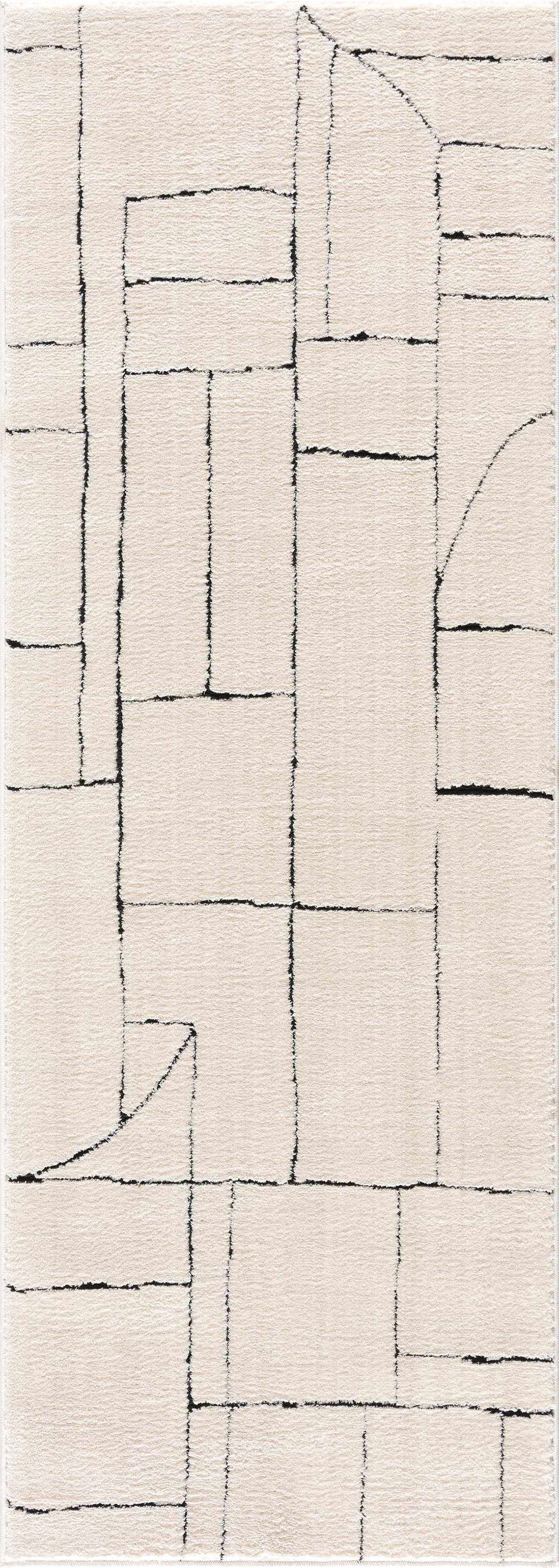 Keats Black & White Area Rug