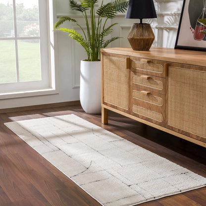 Keats Black & White Area Rug