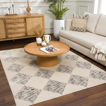 Fauci Diamond Checkered Area Rug