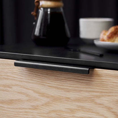 Edge Brushed Matt Black "Artisan" Drawer Pulls