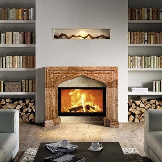 Villohome | Online Flooring Shop Fireplaces Onyx / (W)6" (L)57" (H)52" / Honed Honey Onyx Translucent Natural Stone French Villa Style Hand-carved Fireplace Surround (W)6" (L)57" (H)52" Honey Onyx Translucent Natural Stone French Villa Style Hand-carved Fireplace Surround (W)6" (L)57" (H)52"