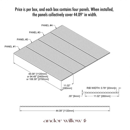 Flexible Ribbed Wood Panels.