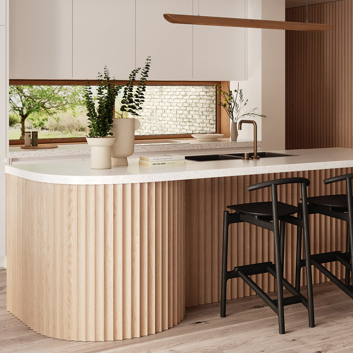 Fluted Wood Panels.