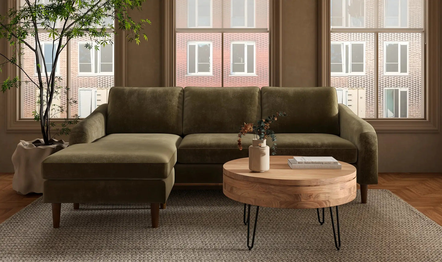 Quinn 98In Sectional Cedar Green
