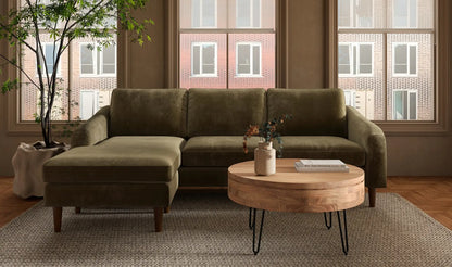 Quinn 98In Sectional Cedar Green