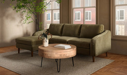 Quinn 98In Sectional Cedar Green