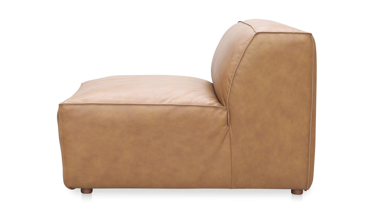 The Carpentry Shop Co. FORM SLIPPER CHAIR SONORAN TAN LEATHER FORM SLIPPER CHAIR SONORAN TAN LEATHER