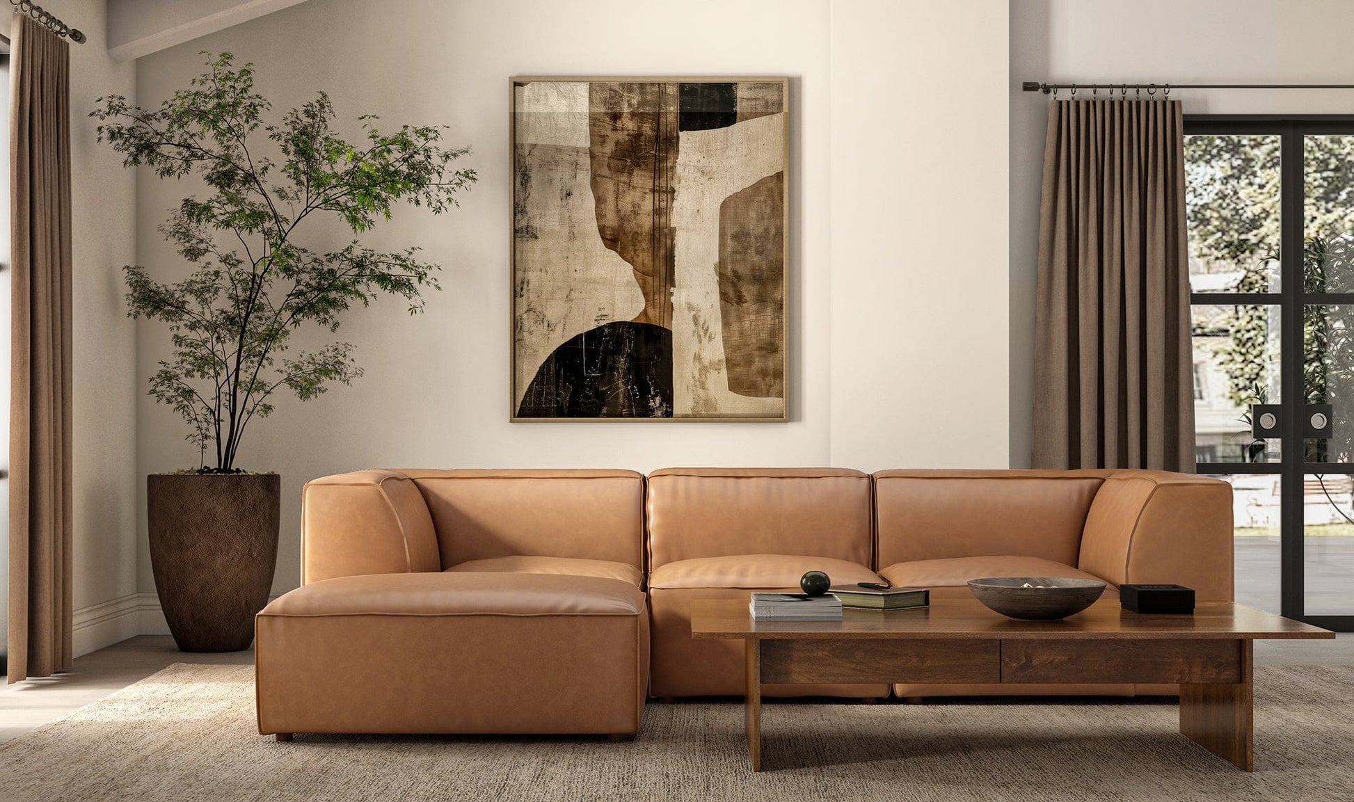 The Carpentry Shop Co. FORM SLIPPER CHAIR SONORAN TAN LEATHER FORM SLIPPER CHAIR SONORAN TAN LEATHER