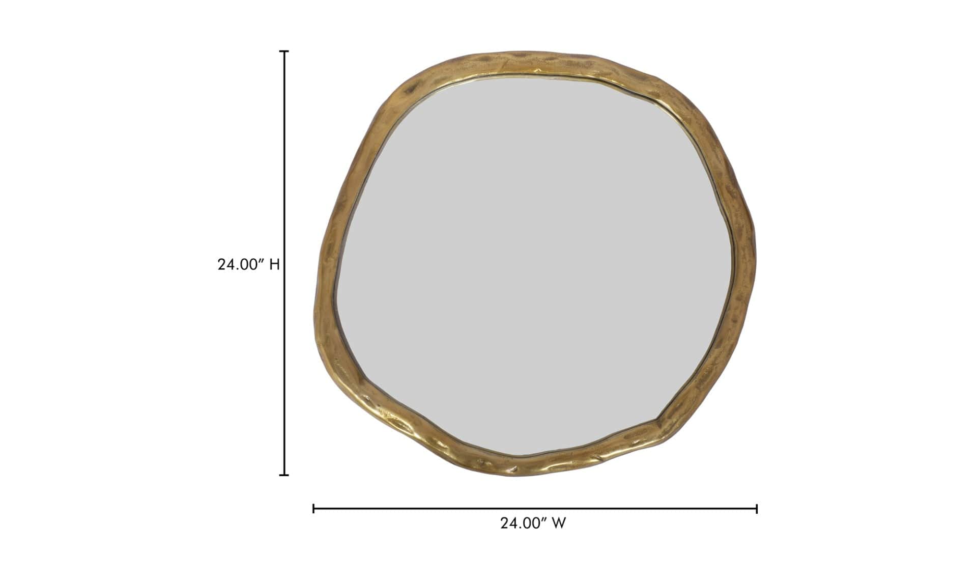The Carpentry Shop Co. Foundry Small Mirror Gold Foundry Small Mirror Gold