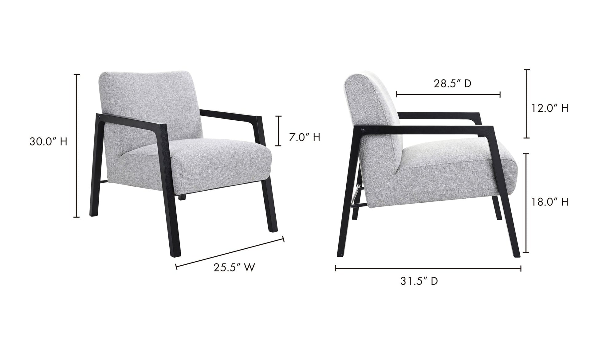 The Carpentry Shop Co. Fox Chair Grey Fox Chair Grey