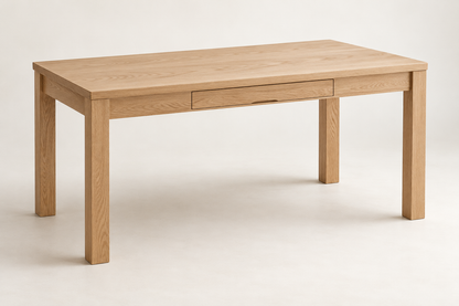 The Frame Desk natural plain-sawn white oak, design render