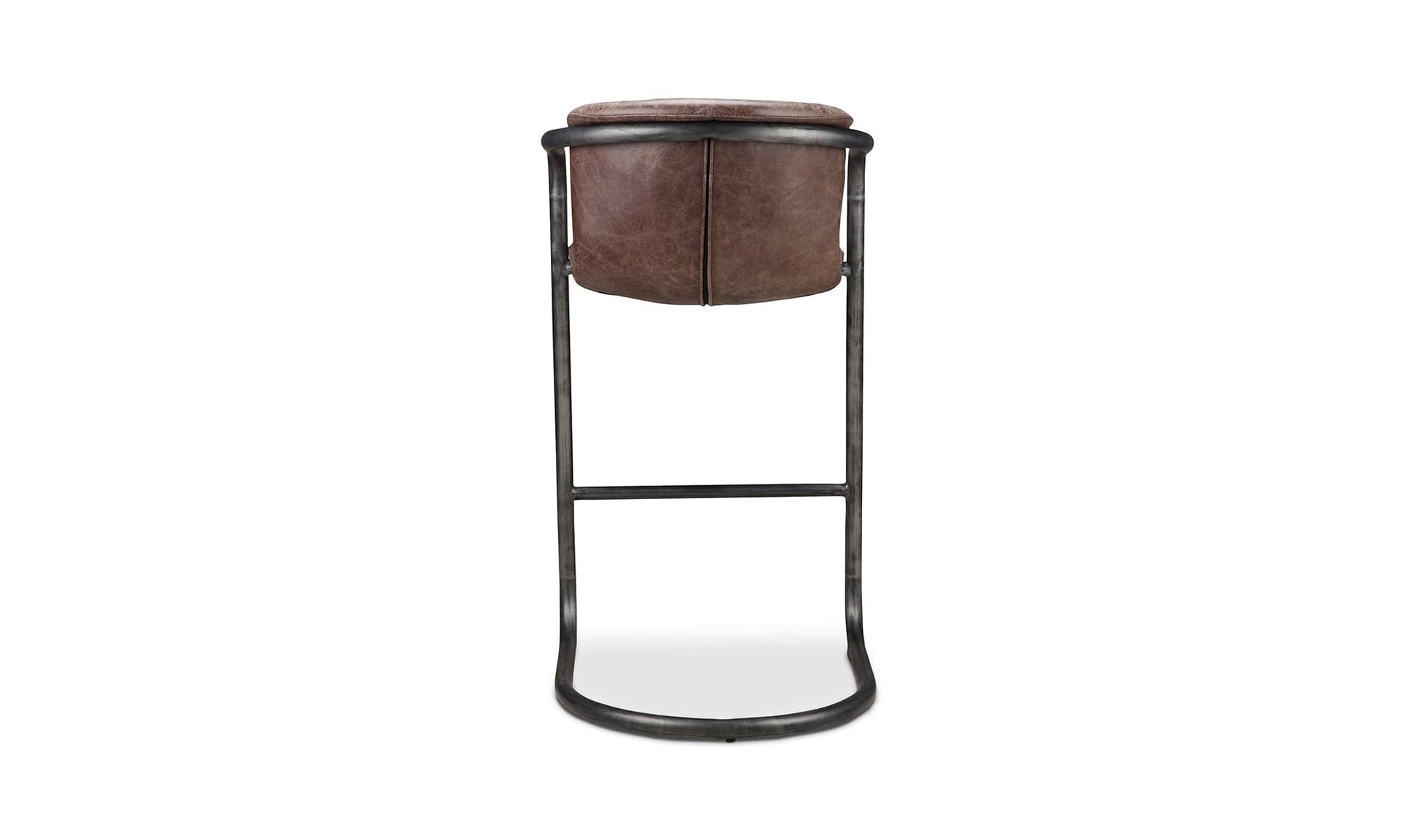 The Carpentry Shop Co. Freeman Barstool Grazed Brown Leather-M2 Freeman Barstool Grazed Brown Leather-M2