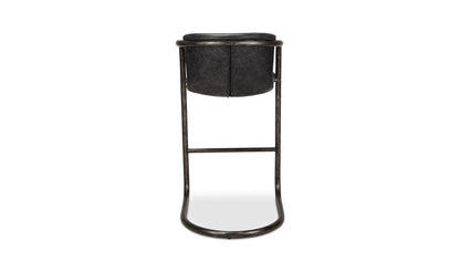The Carpentry Shop Co. Freeman Barstool Onyx Black Leather-M2 Freeman Barstool Onyx Black Leather-M2