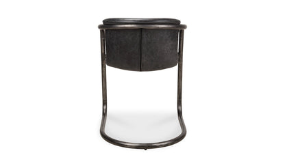 The Carpentry Shop Co. Freeman Dining Chair Onyx Black Leather-M2 Freeman Dining Chair Onyx Black Leather-M2