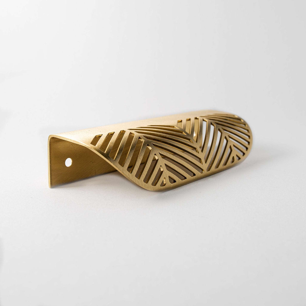 Frond, Solid Brass Edge Pulls.