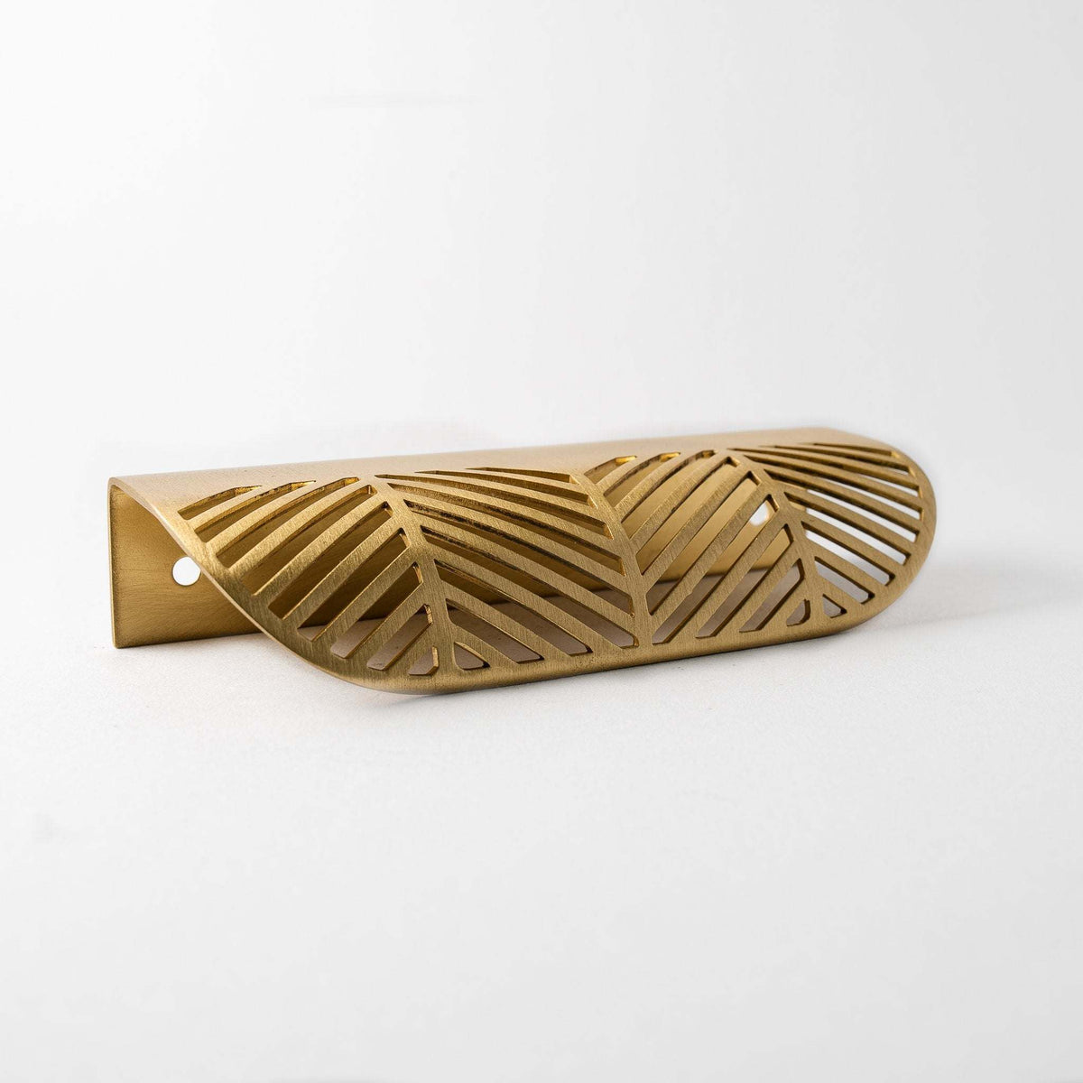 Frond, Solid Brass Edge Pulls.