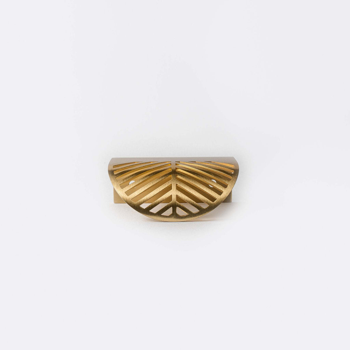 Frond, Solid Brass Edge Pulls.