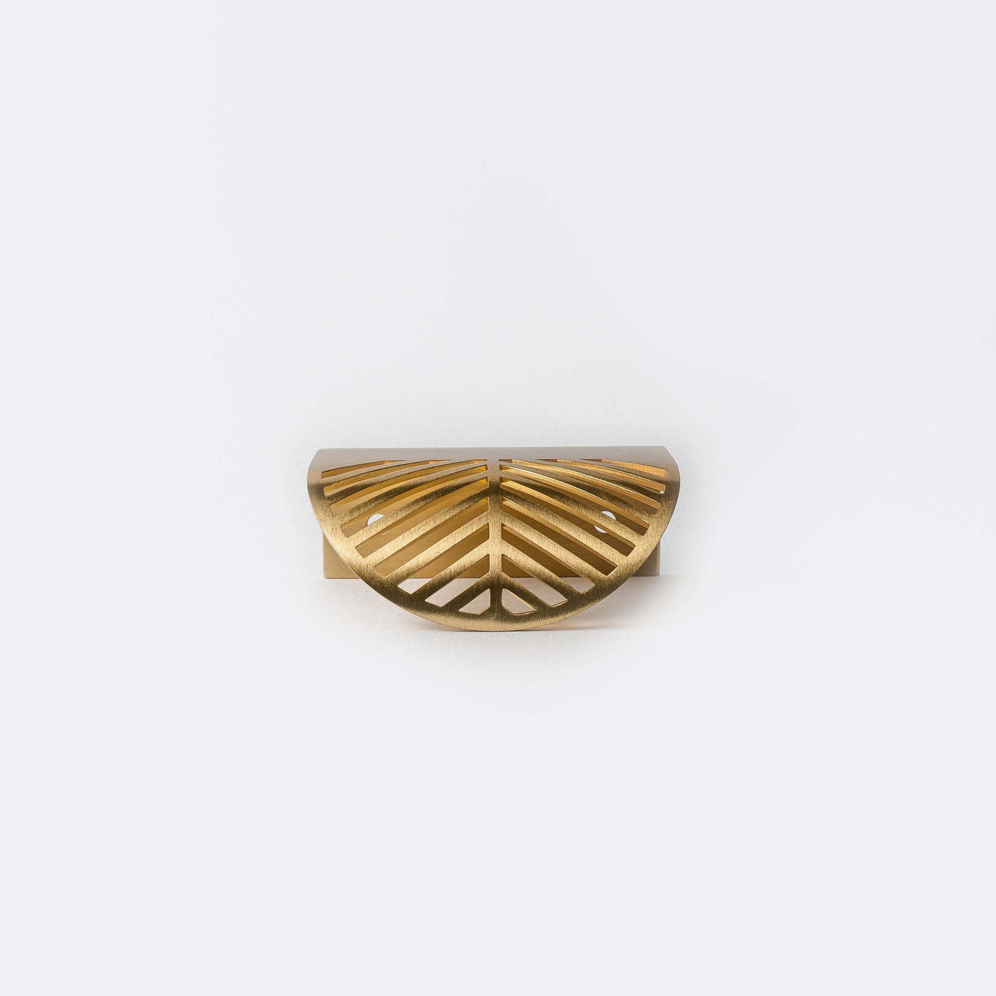 Frond, Solid Brass Edge Pulls.