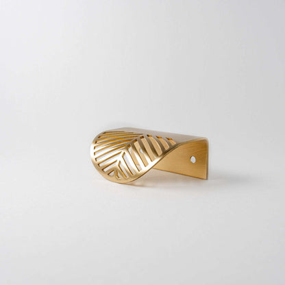 Frond, Solid Brass Edge Pulls.
