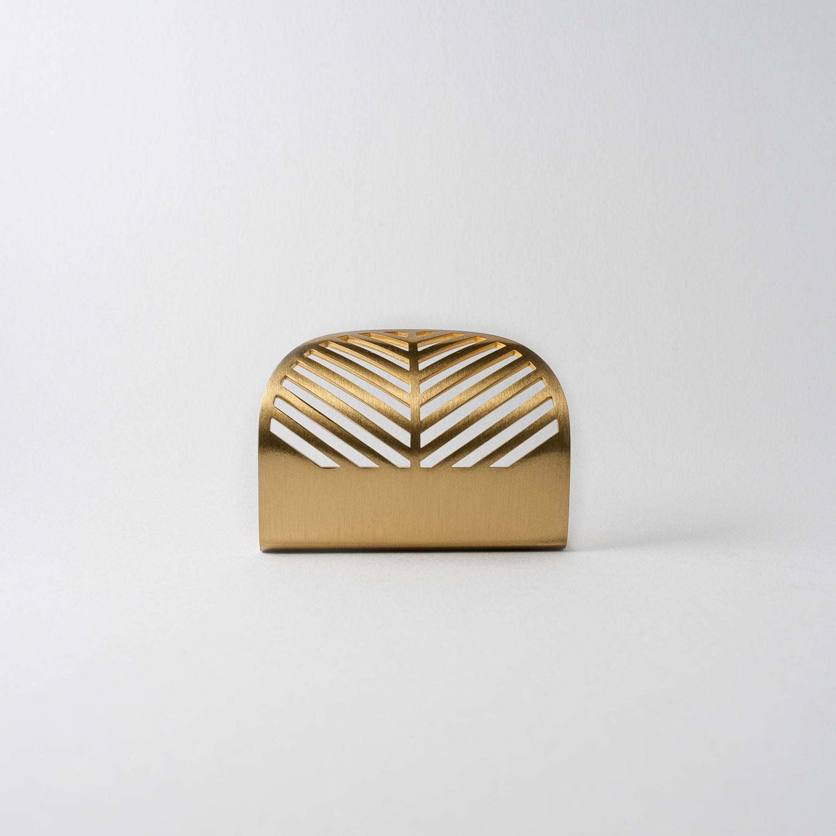 Frond, Solid Brass Edge Pulls.
