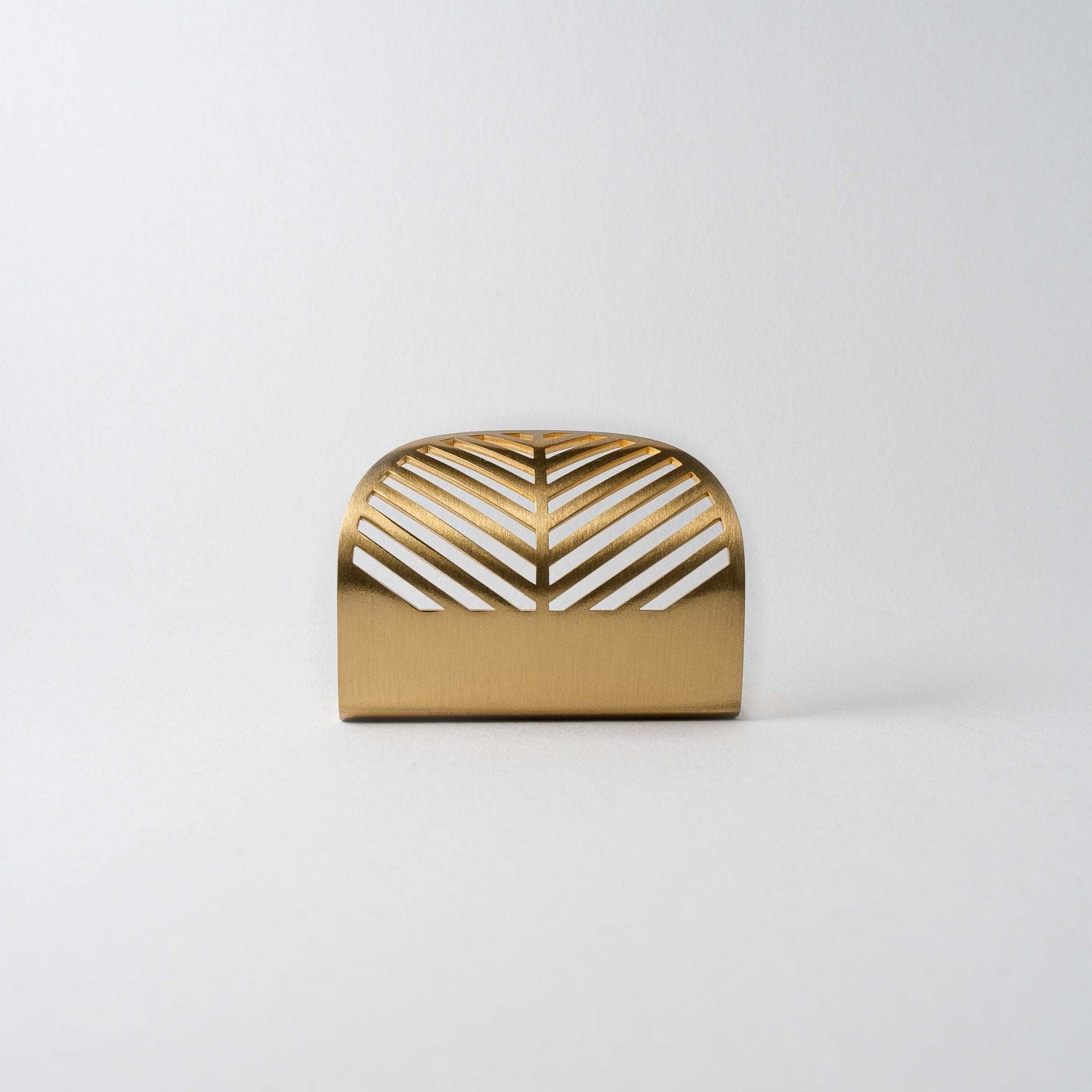 Frond, Solid Brass Edge Pulls.